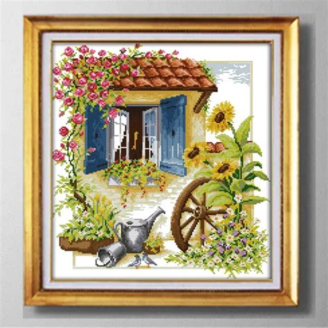 Stitchflower Diy Embroidery Kit Handmade Cross Stitch With Floral