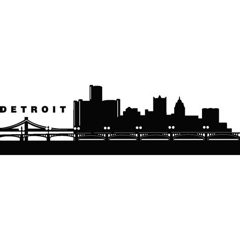 Detroit Skyline Png Free Logo Image