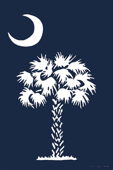 So, florida and south carolina share the same state tree, sc also incorporated it in the state flag because of what it means for the state. Palmetto Moon | Palmetto moon, Custom decor, South ...