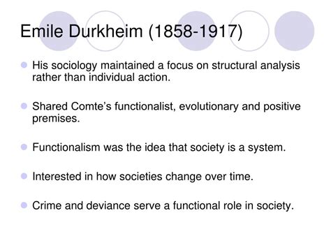 What Is Durkheim Functionalist Theory Slideshare