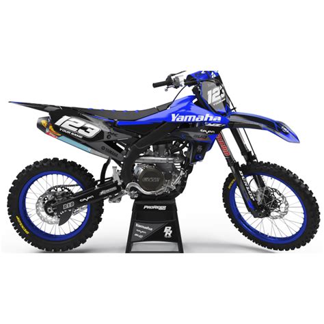 Custom Dirt Bike Graphics Kit Yamaha Motul Blue And White Custom