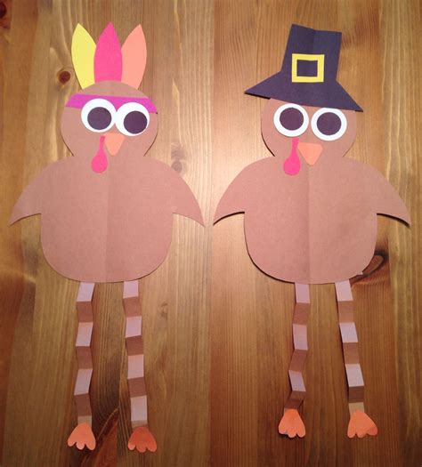 Pilgrim And Indian Turkey Craft Thanksgiving Craft Preschool Craft