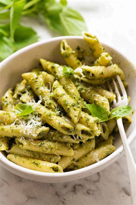 Pesto Pasta With Plenty Of Pesto Sauce Recipetin Eats