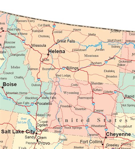 Map Of Wyoming And Montana Maps For You