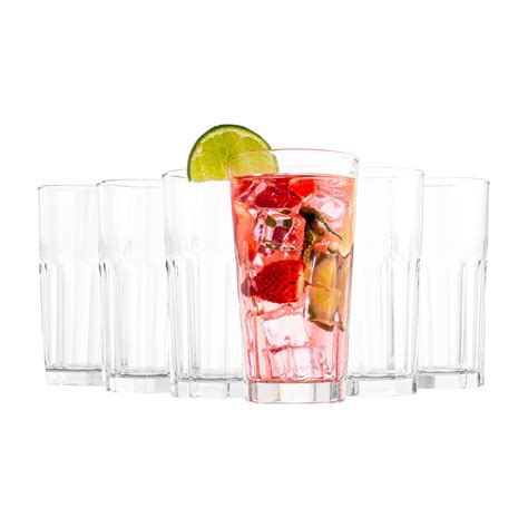 Vikko Drinking Glasses Set Of 6 Juice Glasses 9 5 Oz Thick And Sturdy Kitchen Glasses