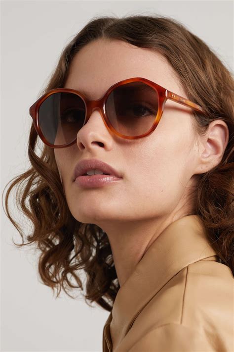 Celine Eyewear Oversized Round Frame Acetate Sunglasses Net A Porter
