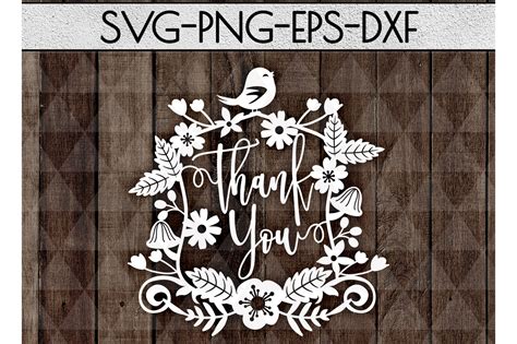 Thank You Svg Cutting File Teacher T Papercut Dxf Eps Png By