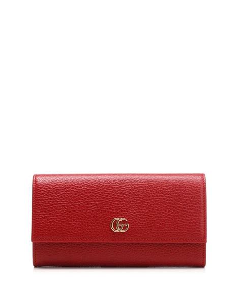 Gucci Leather Continental Wallet In Red Lyst Canada
