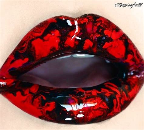 Red Black Lips Lip Art Lip Art Makeup Lipstick Art