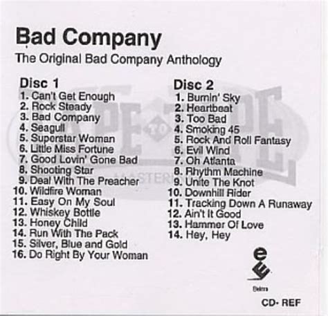 Bad Company The Original Bad Company Anthology 2 X Cd R Uk Promo Cd R