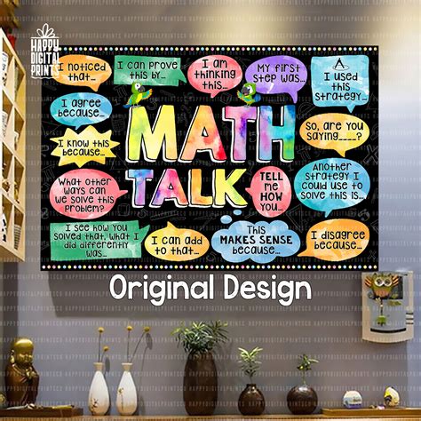 Math Talk Poster Math Classroom Poster Hidden Math Poster Math Etsy