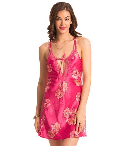 Buy Prettysecrets Pink Floral Polyester Nighty Online At Best Prices In India Snapdeal