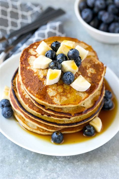 Blueberry Banana Pancakes Healthy Breakfast Pancakes