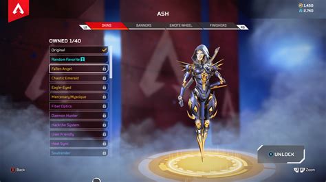Apex Legends Ash All Launch Legendary Skins GameSpot