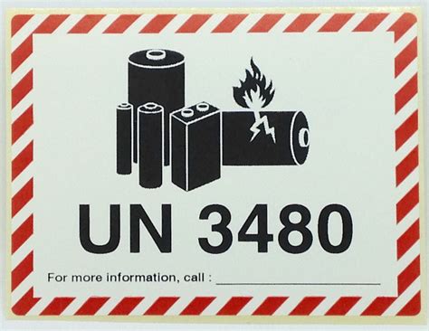 Iata Lithium Ion Battery Hazard Warning Labels