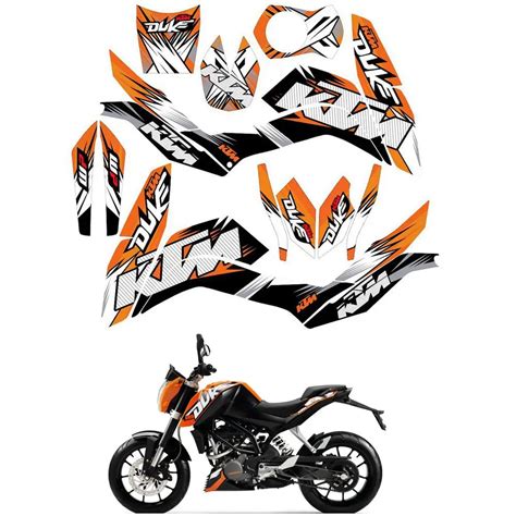 For Ktm Duke 125 200 390 Customized Number Graphics Backgrounds