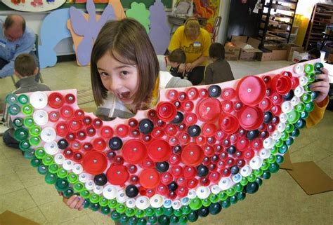 Craft For Kids Recycle Bottle Cap ~ Project Arts And Crafts