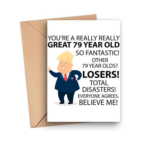 79th Birthday Card Funny 79th Birthday Card Trump 79 Year Etsy