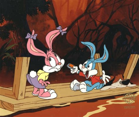Tiny Toons Original Production Cel Buster And Babs In Joe Choes