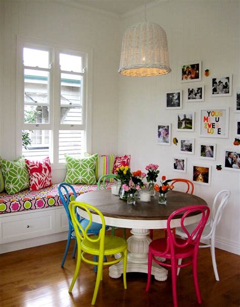 And i just feel like that will start with a big, colorful painted dining table in a color that i'll pull from the fabric yay for a colorful dining table! A Burst of Colors from 20 Dining Sets with Multi-Colored ...