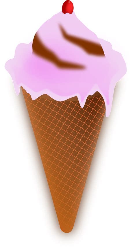 Strawberry Ice Cream Cone Clip Art