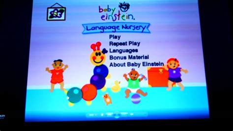 Baby Einstein Language Nursery Dvd Menu