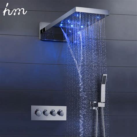 Hm 22 Led Shower System Rain And Waterfall Shower Head Water Saving