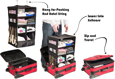 Luggage Organizer Travel Suitcase Packing Shelves