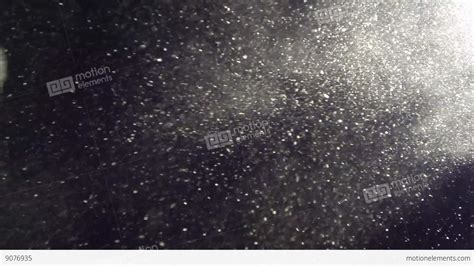 Dust Particles Moving Produced Of Airflow Seen To