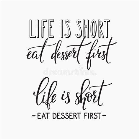 Life Is Short Eat Chocolate Quote Typographic Background Stock Vector Illustration Of