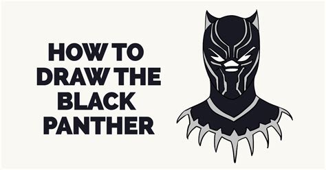 How To Draw The Black Panther Really Easy Drawing Tutorial