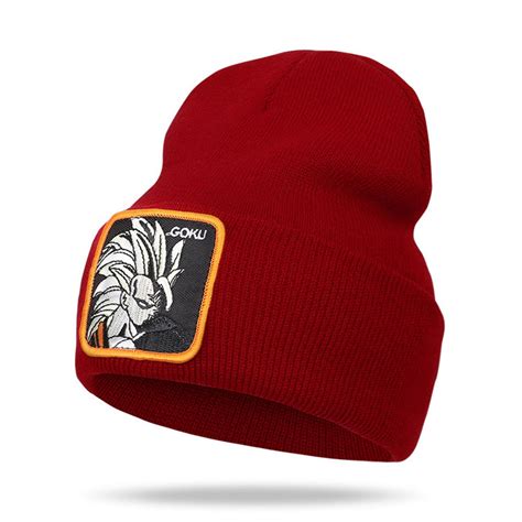 Redcherry Anime Winter Hats Dragon Ball Z Embroidery Skull Beanies Hat Cap Hip Hop Knitted Hat