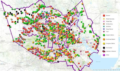 Flood maps is not affiliated with any government agency. Map of Houston's flood control infrastructure shows areas ...