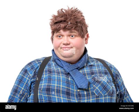 Overweight Obese Country Yokel Stock Photo Alamy