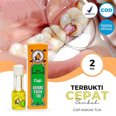 ORIGINAL - Obat Sakit gigi Ampuh -Obat Sakit Gigi Cap Burung Kakak Tua