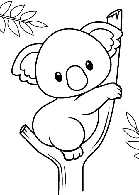 Baby Koala Coloring Page Free Printable Coloring Pages