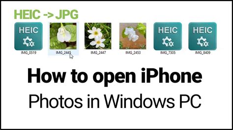 How To Open Heic Iphone Photos In Windows Computer Youtube