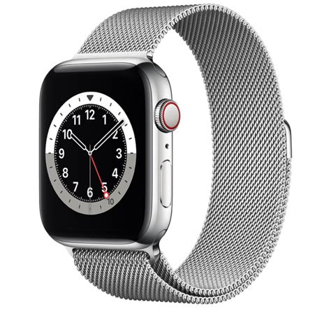 Three activity rings on the apple watch series 6 are designed to help you measure all of the ways you move throughout the day. Apple Watch Series 6 GPS + Cellular, 44mm Rostfri Stålboett i Silver med Silver Milanese Loop ...