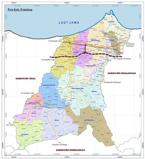 Peta Kabupaten Pemalang Lengkap Gambar Hd Dan Keterangannya