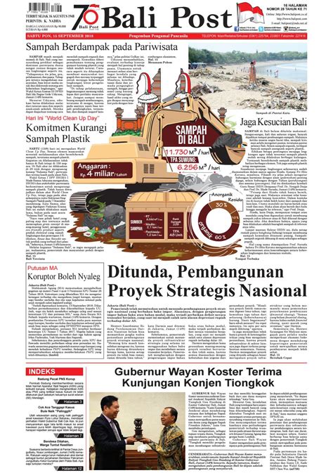 Edisi Sabtu 15 September 2018 Balipost Com By E Paper KMB Issuu