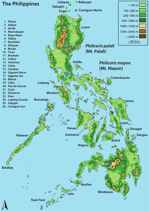 World map philippine islands forum. Topographic map of the Philippine archipelago, with island ...