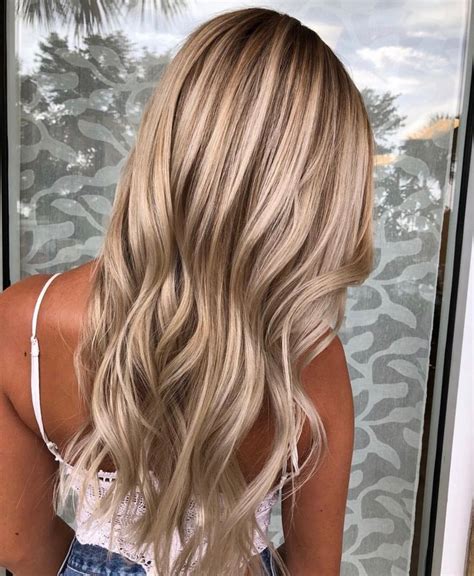 This Blonde Balayage Could Not Be More Beautiful Dark Root Melt Fading