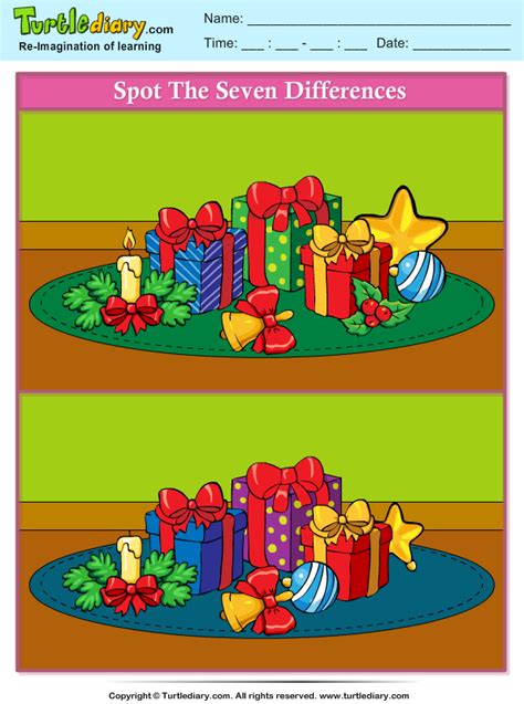 Spot The Difference Christmas Printable