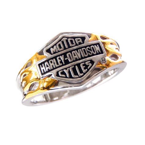 Sterling Silver Harley Davidson Ladies Classic Logo Ring