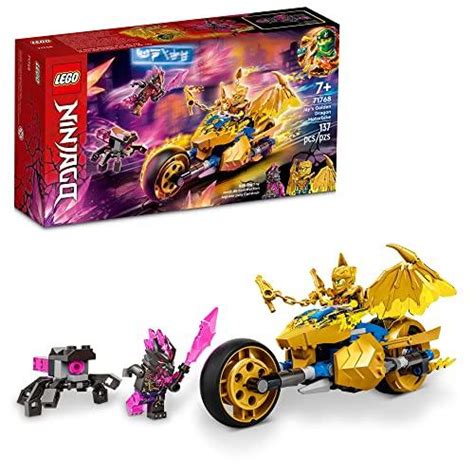 Lego Ninjago Jays Golden Dragon Set 71768 Toy Motorcycle With Dragon