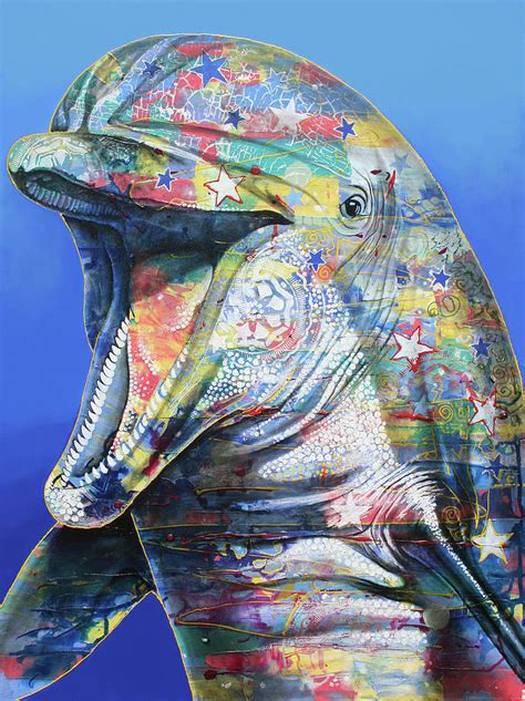 Dolphin Painting By Graeme Stevenson