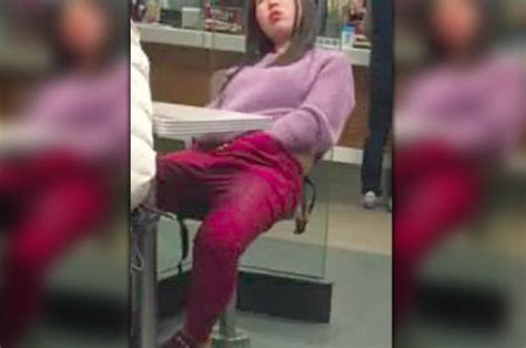 Happy Meal Woman Filmed With Hands Down Her Pants In Mcdonald S