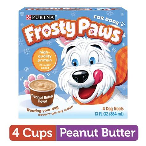 Purina Frosty Paws Peanut Butter Flavor Frozen Dog Treats 4 Count