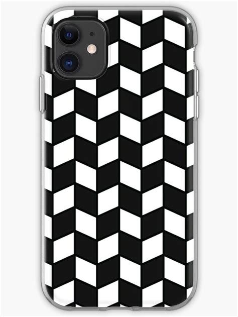 Phone Soft Case Black And White Pattern Design Black And White Lines