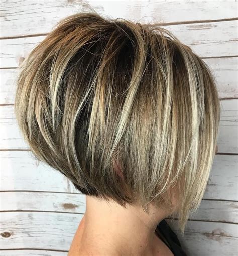 Short Tousled Bob With Elongated Front Thick Hair Styles Short Hair